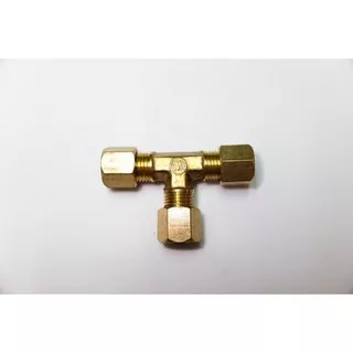 TEE connector 6mm / 1/4 in inch 6 mm union kuningan cincin brass