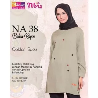 SALE Nibras Atasan NA 38 /Atasan Nibras NA 038 /ATASAN katun Abu Coklat Susu Hitam /Rayon Original / Atasan Dewasa Kerja / Atasan muslimah termurah