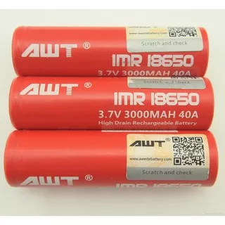 AWT merah / Baterai AWT 3000 mAh 18650 ( not mxjo sony vtc lg) - Kualitas Jelek terbaik