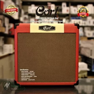 Cort CM15R-DR 1X8 15 Watt Electric Guitar Amplifier with Reverb