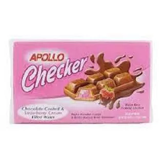 Apollo checker choco strawberry 24x18gr