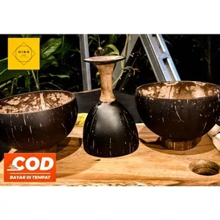 Mangkok batok kelapa (diameter 12 cm ) mangkok soto/mie ayam/bakso/souvenir
