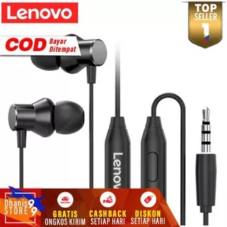 Lenovo Earphone Stereo Heavy Subwoofer Mic Headset Smartphone Handset Musik Hendset Multifungsi