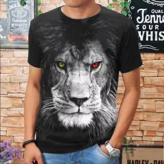 Kaos Distro Pria Macan Print Abu 3d Kaos Pria Keren Tshirt Distro Pria Kaos Pria Murah Terbaru