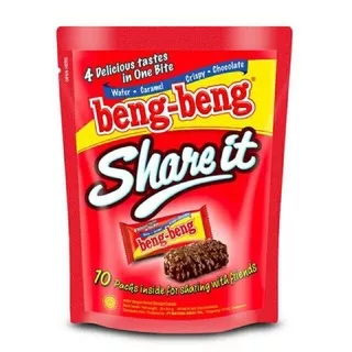 Beng Beng Share It isi 10pcs / Snack Cemilan Coklat Bengbeng Beng Beng Share It isi 10 Murah Bandung
