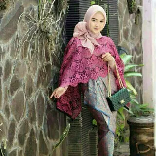 NEW Outer Brokat Cape Renda Batwing Brukat Atasan Broklat Brokat Renda KEBAYA BRUKAT HARGA PRODUSEN