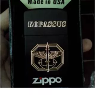 Korek zippo custom kopassus korek api zippo ukir zippo grafir kopasus
