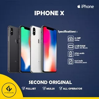 iPhone X 256Gb 64GB iPhone Second Original E X Inter Fullset