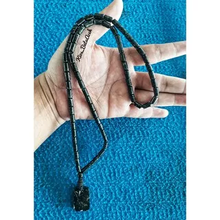 Kalung Batu Giok Black Jade Loreng Aceh Tabung Size 8 Garansi Pembelian Hingga 30 Hari