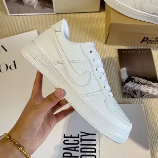 NIKE AIR FORCE ONE ALL WHITE SEPATU PRIA / WANITA 100% IMPORT