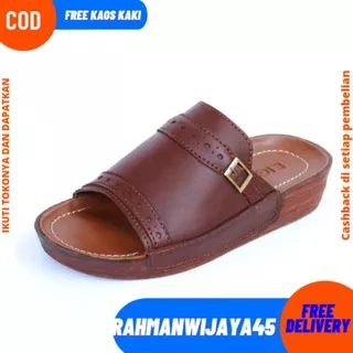 SANDAL KULIT PRIA SLIDE INDIAN ORIGINAL/SANDAL KULIT PRIA INDIAN/SANDAL KULIT SLIDE MODEL INDIAN