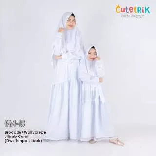 [Ankho_Shop] Gamis Cutetrik Putih Couple Ibu dan Anak GM 18
