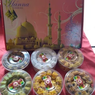 Paket Parcel Hanna Kue Kering Lebaran isi 6/Hampers Kue Kering Lebaran Idul Fitri Murah Bandung