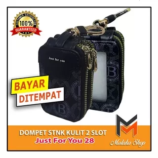 Gantungan Kunci kulit Dompet STNK Mobil motor dompet kunci remote keyless dan STNK transparan import