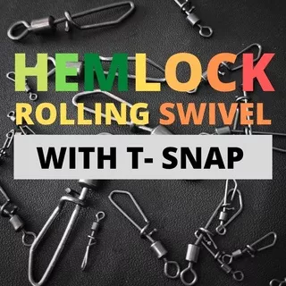 KILI KILI  Rolling Swivel With T- Snap ( Rangkaian  CASTING kili - kili dan Snap ) HEMLOCK