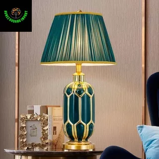 LAMPU MEJA KERAMIK LAMPU PERNIKAHAN LAMPU IMPORT MURAH LAMPU SAMPING TEMPAT TIDUR AGI2039