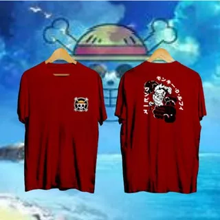 KAOS PRIA ANIME LOGO ONE PIECE MAROON | SIMPLE, DINAMIS, DAN MEMBERIKAN KESAN KASUAL