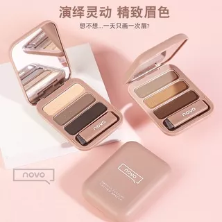 ??NOVO Eyebrow Powder 3 Warna Tahan Lama Anti Air bedak alis Kosmetik Mata