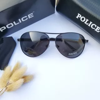Kacamata/Sunglasses Fashion Pria Sporty Police 1435 Super Fullset Free Cleaner Pembersih Kacamata