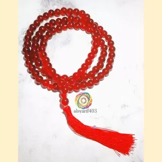 tasbi batu merah siam kristal 8mm.99 butir