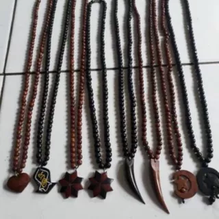 Kalung kokka motif kujang, tanduk, polos / Kalung karet / Kalung Cowok Cewek / Kalung antik