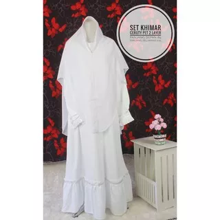 Gamis Putih Wollycrepe Limited Editions manasik Gamis Syari Busana Muslim Wanita Haji Umroh ihram