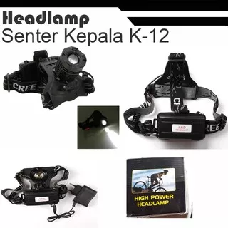 Headlamp Rechargeable Headlight K12 kode = K12