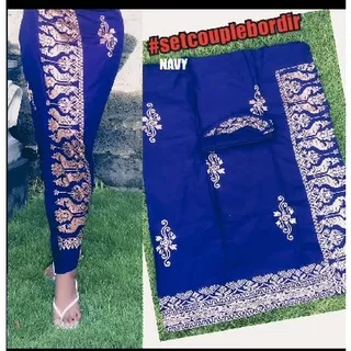 Set Setelan couple kamen saput udeng songket bordir / set kamen songket bordir+saput+udeng