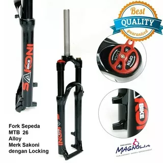 Garpu Sepeda Fork Sepeda MTB Gunung 26 SAKONI Oversize Suspensi Shock Travel 120 MM Locking