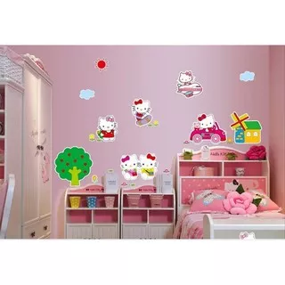 [DBEST] HK Q WALLSTICKER STIKER SETIKER TEMBOK DINDING HELLO HELO KITY KITTY TAXI WALSTIKER STICKER DEKORASI KAMAR  ANAK ANAK CEWEK CEWE COWOK PEREMPUAN WALSTICKER WALSTIKER PAPER WALLPAPER HELLO KITTY LUCU