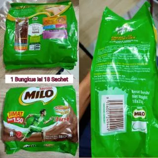 Nestle Milo Sachet 3 in 1 Asli Malaysia / Susu Bubuk / Cokelat Sachet