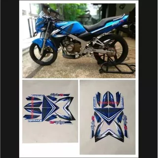 STIKER STRIPING LIS BODY NINJA R 2013 BIRU STANDAR