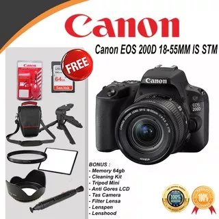 Canon EOS 200D Kit 18-55mm IS Stm WIFI - Camera DSLR 24.2 Megapiksel