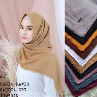 Jilbab Segiempat Saudia Ori/ segiemapat saudia premium