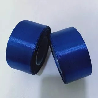 Pita satin besar 2 inch biru dongker 2 inch ( 5 cm ) /pita satin warna 5cm per roll