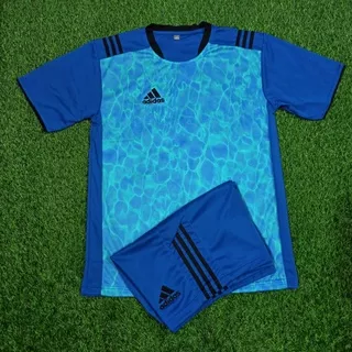 Stelan Jersey Futsal Adidas Jersey Sepak Bola Adidas Hitam putih Logo Bordir