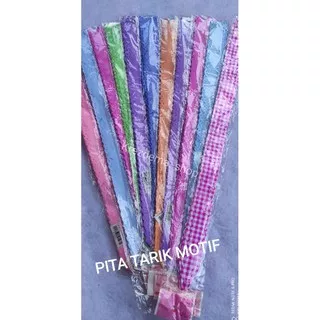 Pita tarik hiasan pita kado lebar 2cm motif random