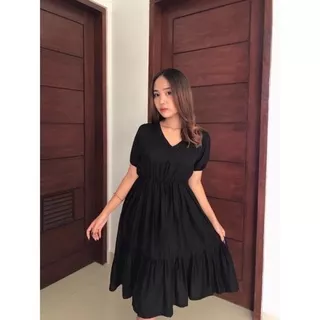 ADARA RUFFLE DRESS / dress ruffle polos nyaman dipakai by fineappleoutfit