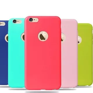 Produk Kekinian Soft Case iPhone 5 5s 6 6s 6+ 6s+ 7 7+  Ultra-thin Solid Matte Candy Color