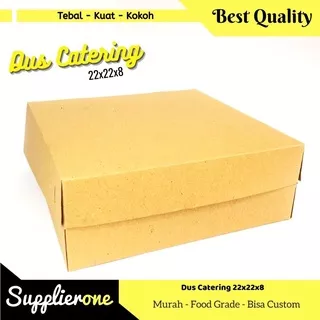 Box Catering 22x22x8/  Dus Catering / Box Nasi / Lunch Box / Dus Nasi  / Kemasan Ayam Bakar / Kemasan Box