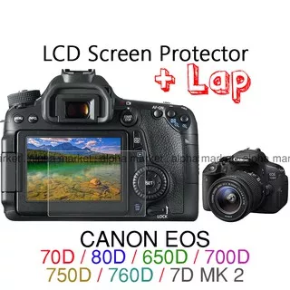 Anti gores LCD Screen Protector Guard Kamera Canon EOS 70D 80D 650D 700D 750D 7D mark 2 II 7D2