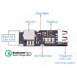 Modul Power Bank Quick charge Qualcomm QC 3.0 Step Up 3.7-4.2V - 5V 9V 12V