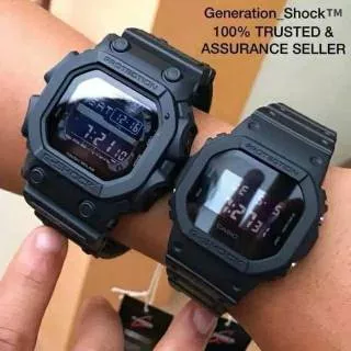 jam tangan couple g-shock gx-56 monster x g-shock dw-5600 digital rubber full black