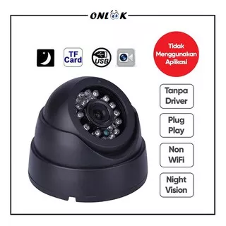 Camera CCTV Dome Indoor Memory Card Tanpa DVR Kamera Penyimpanan Via Micro SD Kamera Pengintai Anti Maling