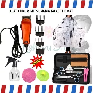 PAKET HEMAT ALAT CUKUR RAMBUT MITSUYAMA CLIPPER TRIMMER 1 SET MESIN CUKUR PANGKAS / PERLENGKAPAN BARBER