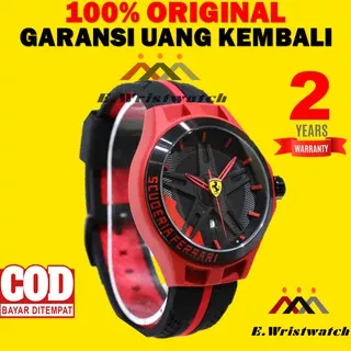 JAM TANGAN FERRARI SCUDERIA RUBBER 44mm PREMIUM JAM TANGAN RARE FERARI GARANSI