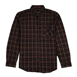 Castles Long Sleeve Flannel Shirt Grey Plaid Black Flanel Pria Premium Flanel Cowok Casual