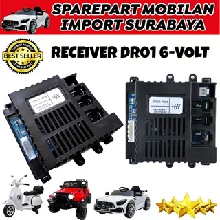 RECEIVER DR01 6 VOLT 7 PIN MODUL MESIN MOBIL MOBILAN AKI ANAK 6VOLT PLIKO PMB UNIKID YUKITA JEEP FORD TOYOTA THUNDRA FORTUNER ALPHARD RIDE ON CAR TOYS CHILDREN