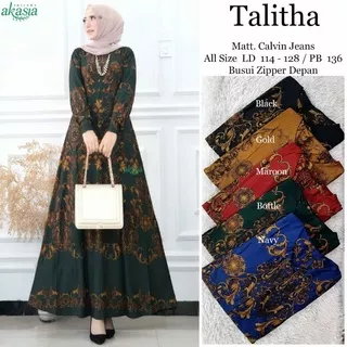 TALITHA MAXY by Akasia||Pakaian Wanita/Fashion Muslim/Maxi Dress/Dress Muslim/Gamis/