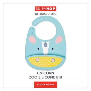 Skip Hop Kids Zoo Silicone Bib - Unicorn - Celemek Slabber (Unicorn)